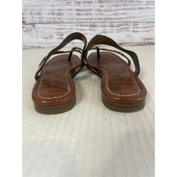 Sam Edelman Bernice Cow Hair Leopard Print Slide Sandals Size 8M - Picture 7 of 14